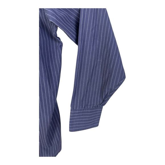 Donald J Trump Men Dress Shirt 15.5 32/33 Black Striped Signature Long Sleeve - Picture 8 of 12